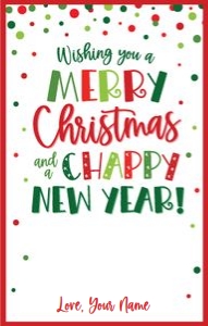 merry christmas and chappy new year tag-3.5x5.5 design preview