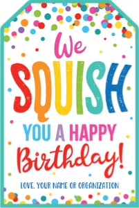 squish you a happy birthday-confetti-teal-single design preview