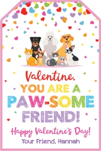 valentine-pawsome-dogs and cats-white-pink design preview