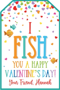 fish you a happy vday-white-teal design preview