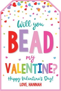 bead my valentine-hearts-rainbow pink design preview