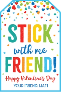 valentine-stick with me friend-blue design preview