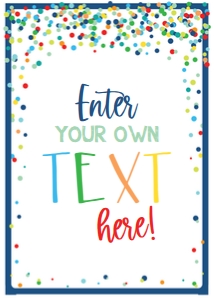 baby sprinkle-navy and mint-editable sign design preview