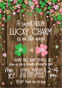st patricks day gender reveal-wood design preview