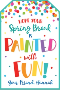 spring break painted with fun-teal design preview