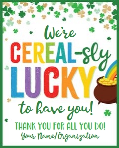 cereal-sly lucky-green and gold colorful-sign design preview