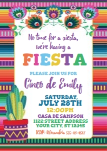 fiesta serape w cactus-cinco de-editable design preview