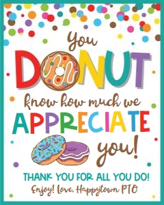 donut know appreciate-white-rainbow confetti design preview