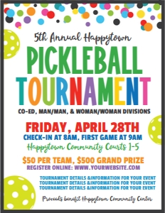 pickleball flyer-confetti design preview