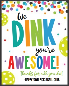 dink youre awesome-confetti-sign design preview