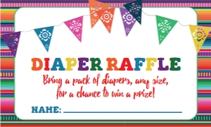 fiesta baby shower-serape-banners red-diaper raffle-375x225horz design preview