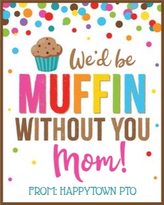 muffin without you MOM-white-rainbow confetti design preview