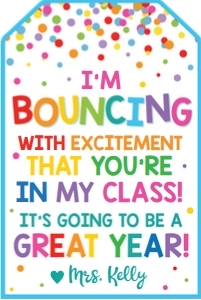 bouncing excitement in my class tag-white design preview