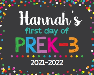 first day of school sign-editable-simple-confetti design preview
