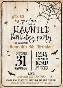 haunted birthday design preview