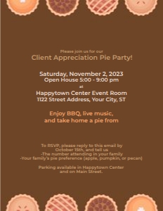 pie flyer-brown design preview