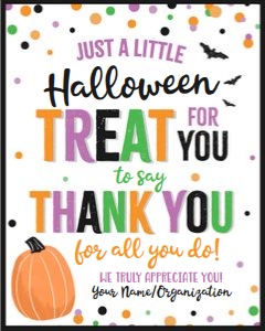 halloween treat for you-colorful-sign design preview