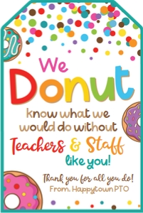 donut know-white-rainbow confetti-tag design preview