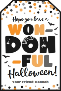 won doh ful halloween-orange black-tag design preview