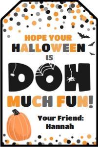 halloween doh much fun-orange black-tag design preview