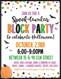 spooktacular block party design preview
