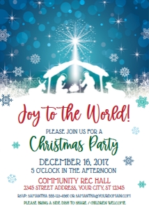 christmas party-nativity-invite-editable design preview