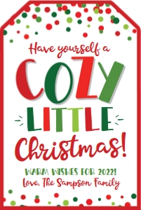 cozy little christmas-confetti red design preview