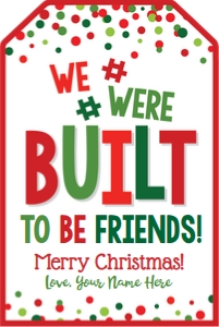 built to be friends-christmas confetti red design preview