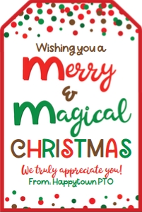 merry and magical-christmas confetti red design preview