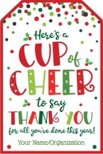 cup of cheer thank you-christmas confetti design preview