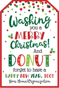 washing merry christmas and donut-confetti design preview