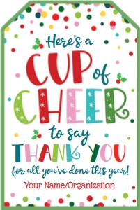 cup of cheer thank you-colorful green design preview