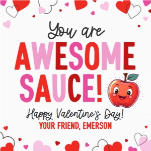awesome sauce-red pink hearts-sq design preview