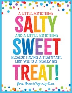 salty sweet team treat-colorful confetti-sign design preview