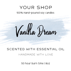 Candle Label Square 2 design preview