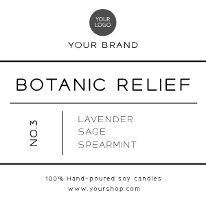 Candle Label Square 9 design preview