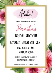 Invitation Tropical Greenery design preview