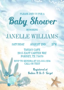 Invitation Beach Theme design preview
