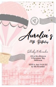 Lge Vistaprint size: Flying High Invitations