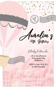 Reg Vistaprint size: Flying High Invitations