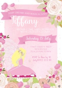 A5 Invitation size: Fairy Glow Invitations