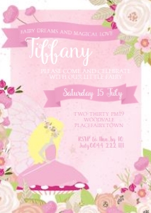 A6 Invitation size: Fairy Glow Invitations