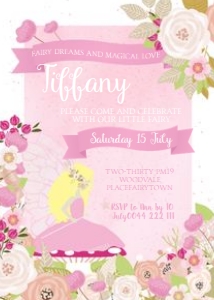 5x7 Inch Invitation size: Fairy Glow Invitations