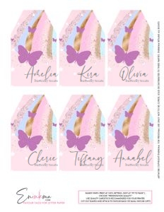 Butterfly Letter Favour Tags: Flutterby Dreams Gift Tags