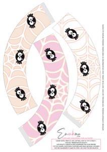 Bootiful A4 Cupcake Wrappers: Boo-tiful Cupcake Wrappers