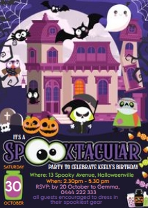 A6 Invitation size: Spooktacular Invitations