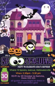 Lge Vistaprint size: Spooktacular Invitations