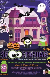 Reg Vistaprint size: Spooktacular Invitations