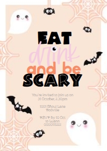 A6 Invitation size: Boo-tiful Invitations
