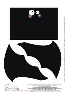 Bootiful Bat Chocolate Wrapper A4: Boo-tiful Bat Chocolate Wrappers